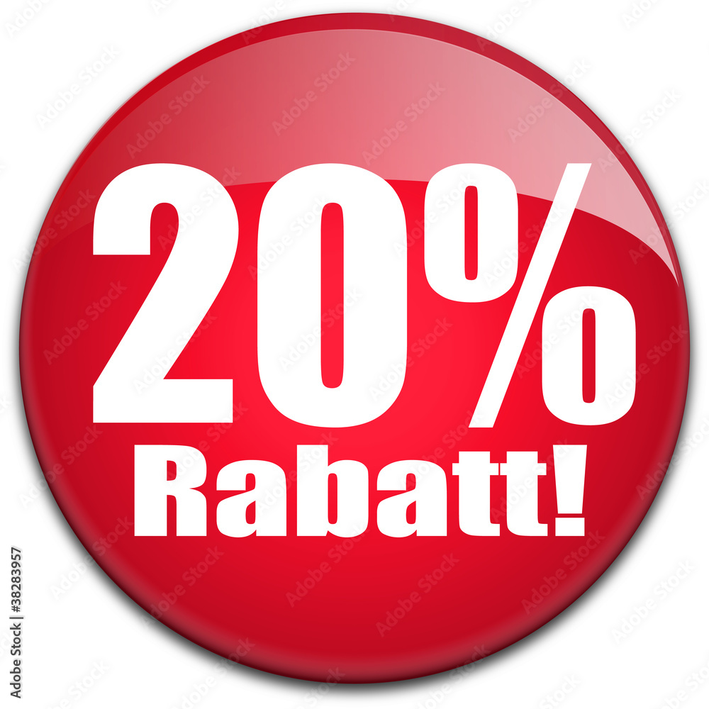 Button 20 Rabatt Adobe Stock