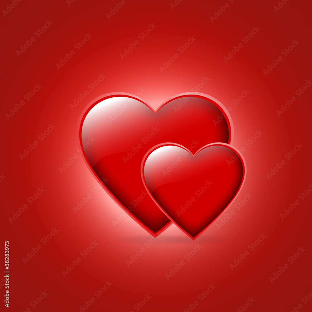 Glowing Pair of Heart Glowing Pair of Heart
