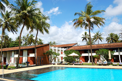 The swimming pool at luxury hotel, Bentota, Sri Lanka