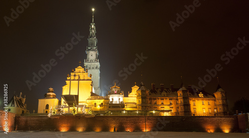 Obraz na płótnie Monastery at night w salonie