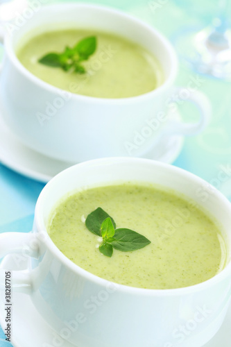 Soup of green vegetables