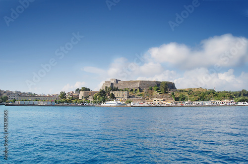 Corfu: old fortress build at the sea side