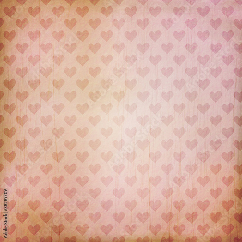 vintage background with hearts