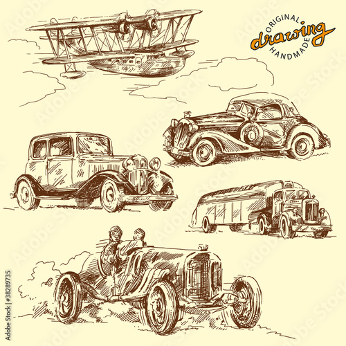 old time-hand drawn collection