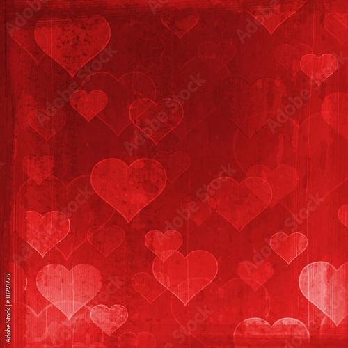 vintage background with hearts