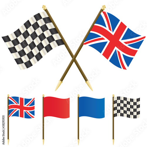united kingdom union jack flag vector checkered flag clipart winning mortor racing concept isolated on white