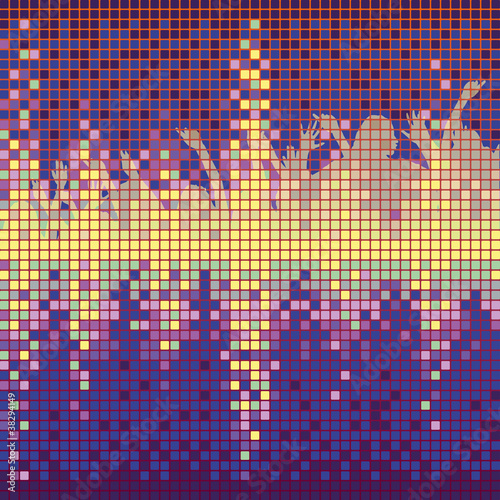 Matrix Background Disco Waves