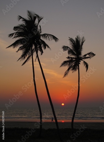 Sunset at Benaulim beach, Goa