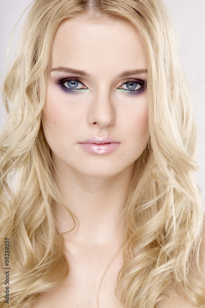 Young pretty woman with beautiful blond hairs Young pretty woman with beautiful blond hairs