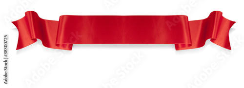 Elegance red ribbon banner photo