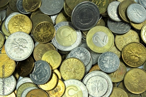 Polish coins, background