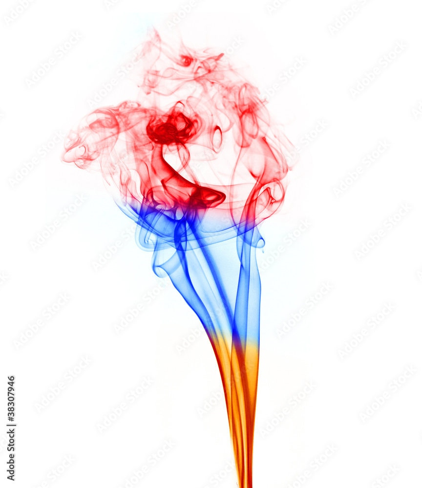 Fototapeta premium Abstract smoke isolated on black