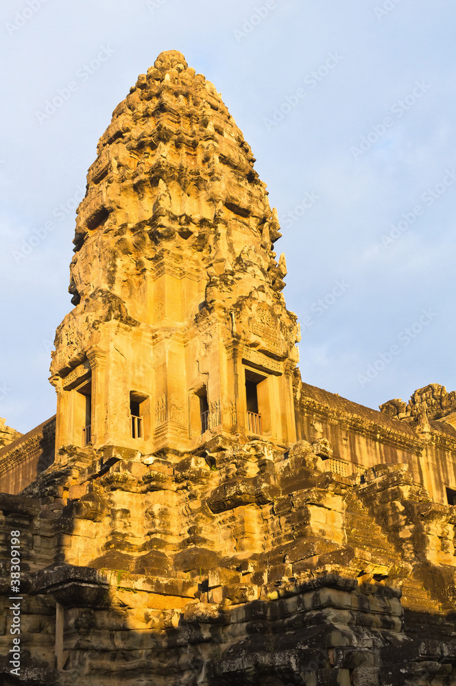Angkor Wat in the golden morning light of sunrise
