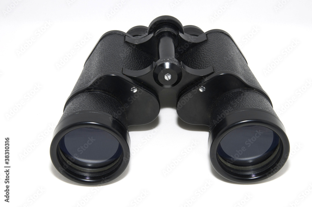 big black army binoculars on a white background big black army binoculars on a white background