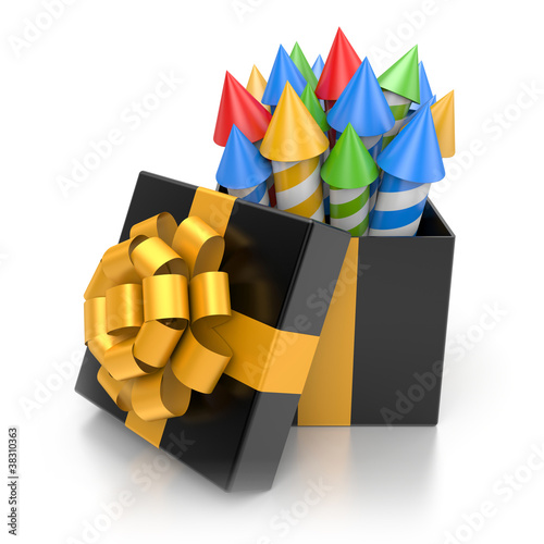 Box with rockets