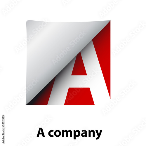 Logo label letter A # Vector