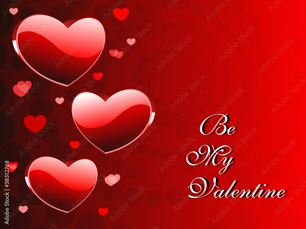 vector romantic heart wallpaper for valentine day