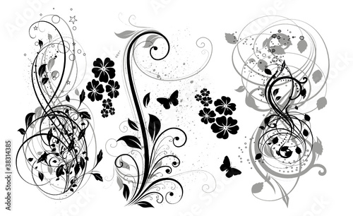 floral noir trois
