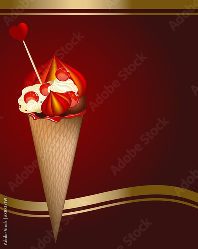 San Valentino - cono gelato