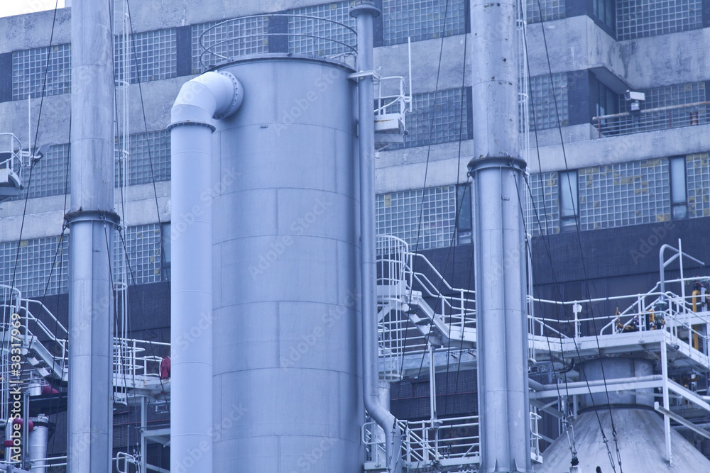 Fototapeta premium Gas processing plants in Hong Kong