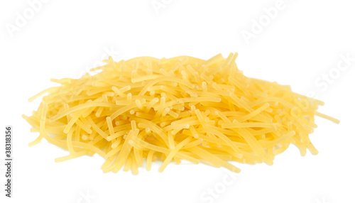 Pile of vermicelli isolated on white background