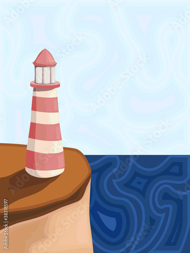 Vector illustration of a lighthouse