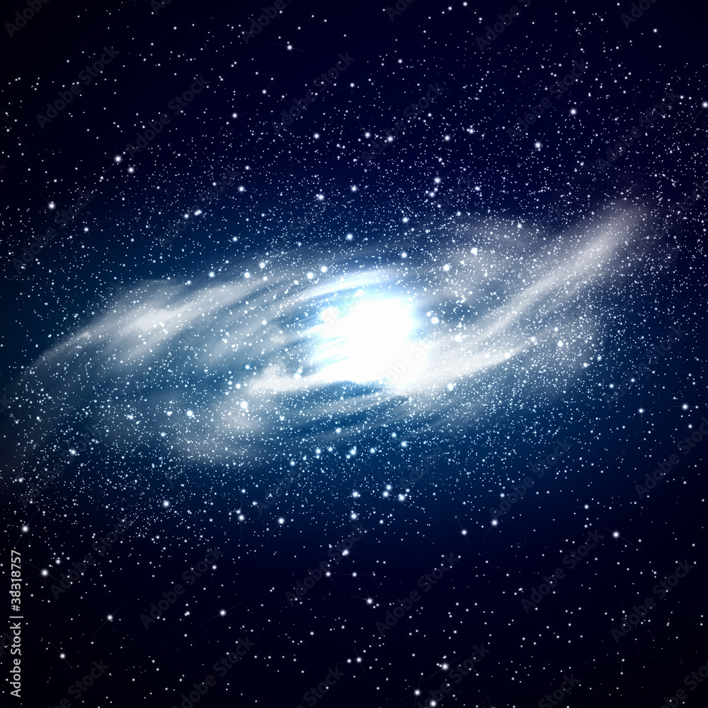 Naklejka Galaxy circle of stars in space