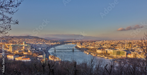 Budapest view from Gellert hill