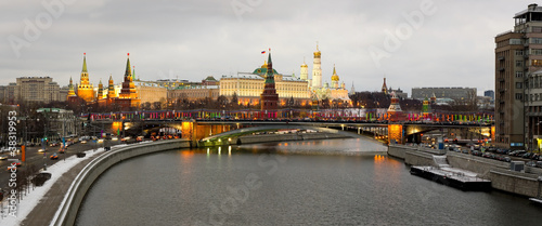 Moscow, Kremlin - panorama night view