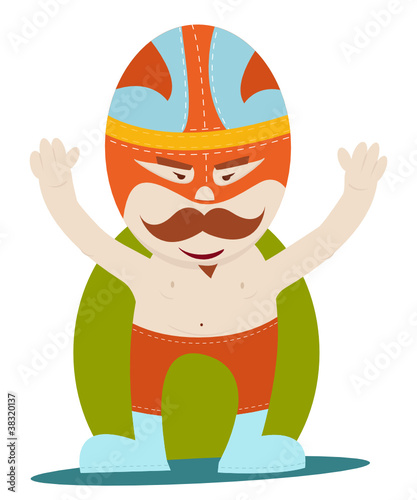 Mexican moustache wrestler
