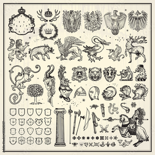 heraldry elements collection