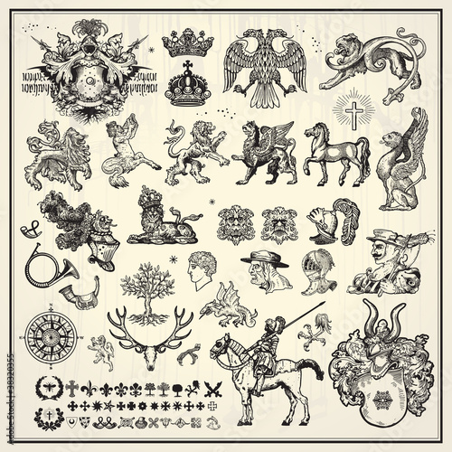 heraldry elements collection