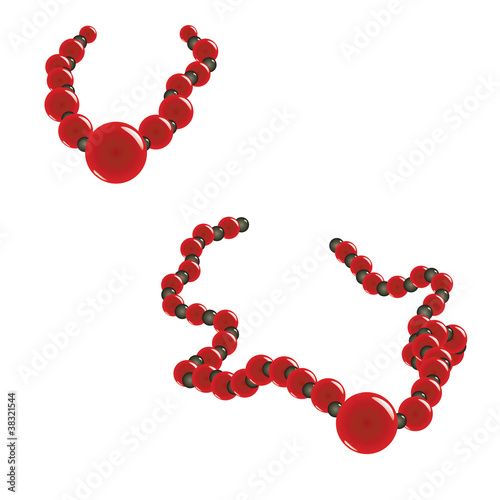 Red bead necklace
