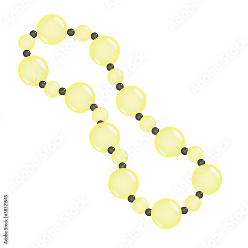 Yellow bead necklace