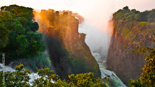 The Victoria Falls at the border of Zimbabwe and Zambia photo