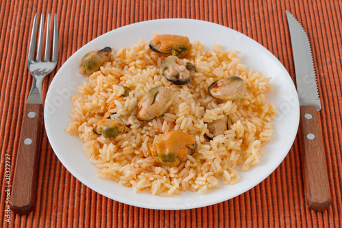 rice with mussels