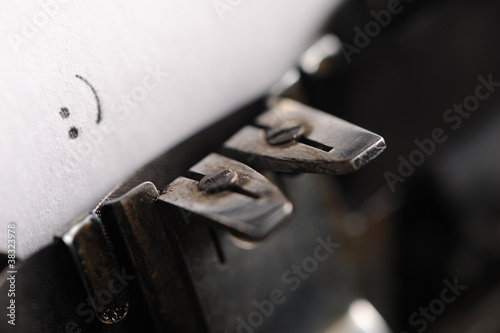 Old Vintage Typewriter, smile symbol