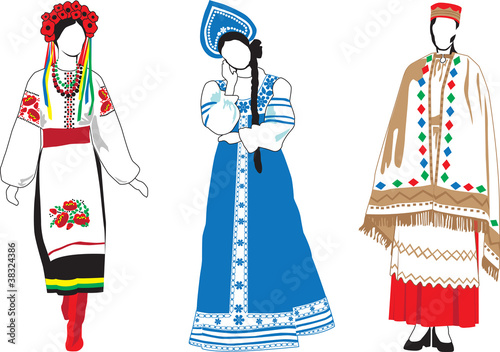 women in their national costumes