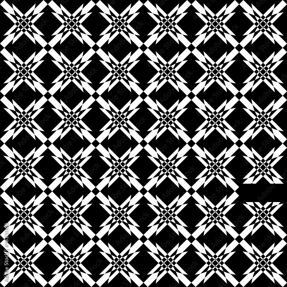 Naklejka premium Seamless geometric crisscross pattern.