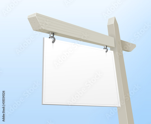White Real Estate Sign