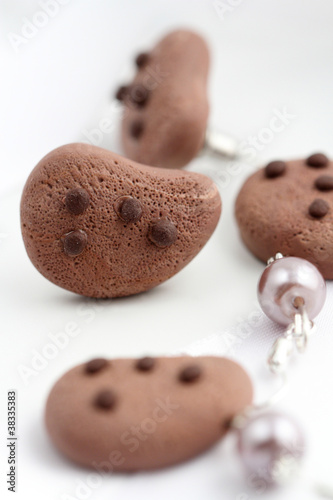 biscotti al cioccolato orecchini