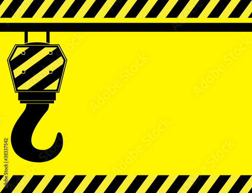 background with construction hook