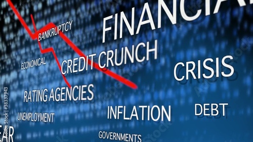 Financial crisis keywords  graphic display