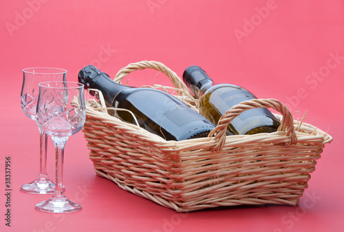 Wine in basket