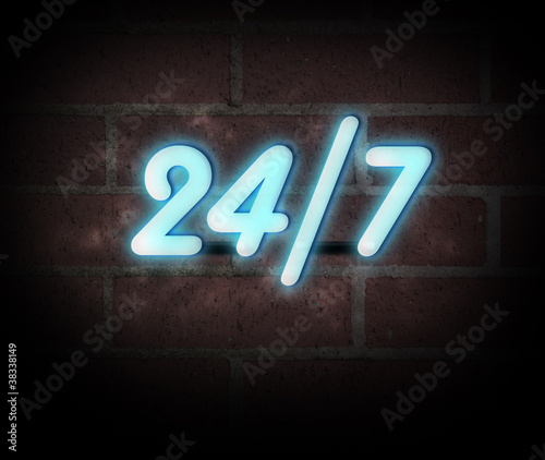 Neon Sign 24 7