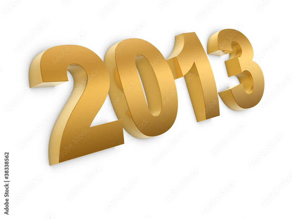 New year 2013 3d render New year 2013 3d render