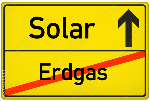 Schild Solar Erdgas