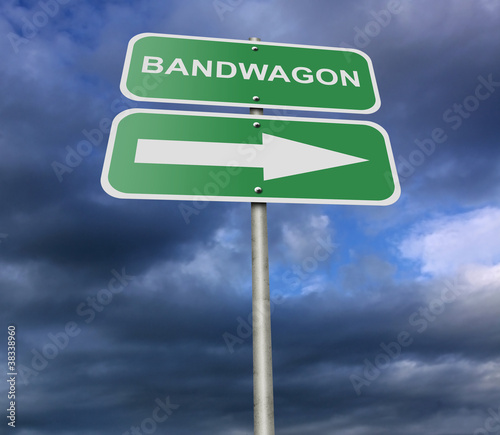 Street Road Sign Bandwagon photo