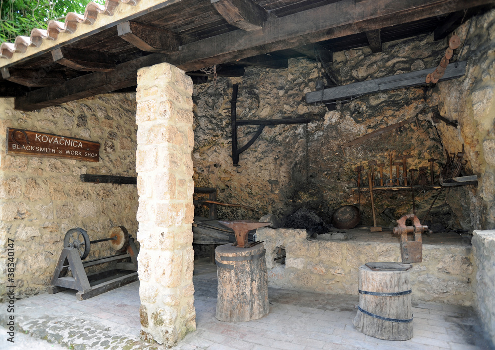 Obraz premium Parc national de la Krka - Forge du Musée ethnographique