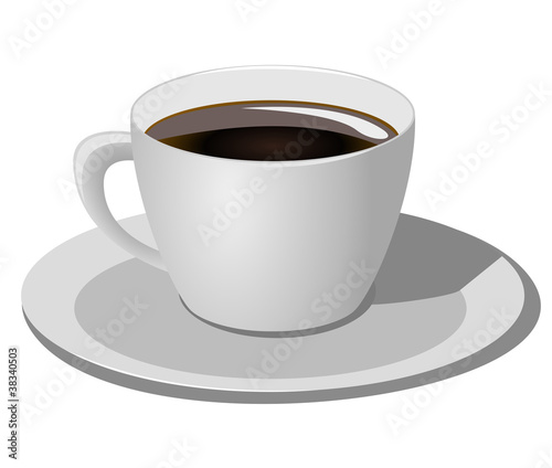 Coffee cup on white background